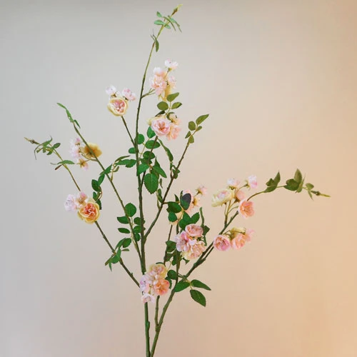 Extra Large Wild Artificial Roses Branch Antique Pink 104cm - R602 O1