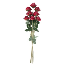 Antique Rose Bundle Red 72cm | Faux Dried Flowers - R415 U1
