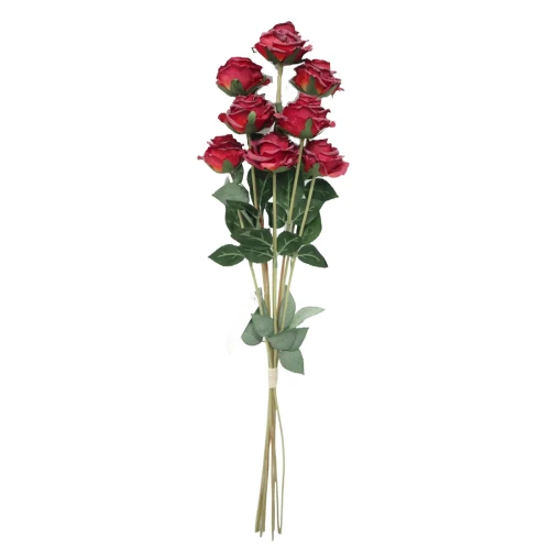 Antique Rose Bundle Red 72cm | Faux Dried Flowers - R415 U1
