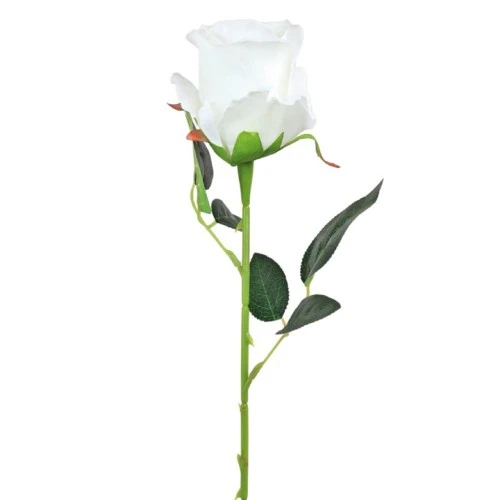 Harrow Artificial Rose Buds White 52cm - R001A R2