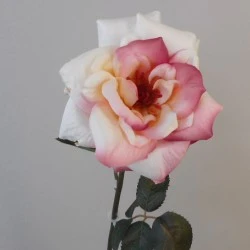 Harvest Moon Artificial Roses Pink and Vanilla Cream 62cm - R183 LL2