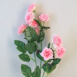 Mini Artificial Wild Roses Pink 52cm - R551 S3