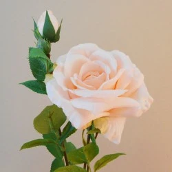Rydal Artificial Rose Spray Peach 67cm - R107 N4
