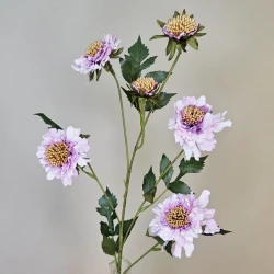 Silk Scabious Flowers Lilac 73cm | Artificial Scabiosa - S105 T2
