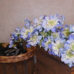 Premium Silk Scabious Flowers Blue | Artificial Scabiosa - S110