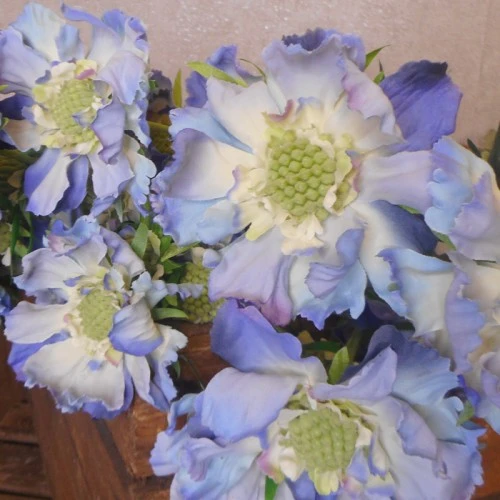 Premium Silk Scabious Flowers Blue | Artificial Scabiosa - S110 R3