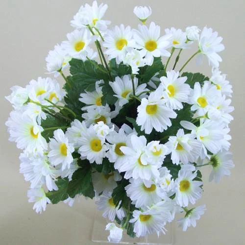 Silk Daisy Bunch White 49cm - D026 
