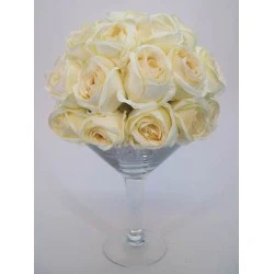 Rose Centerpiece Cream 28cm - R079 AA3