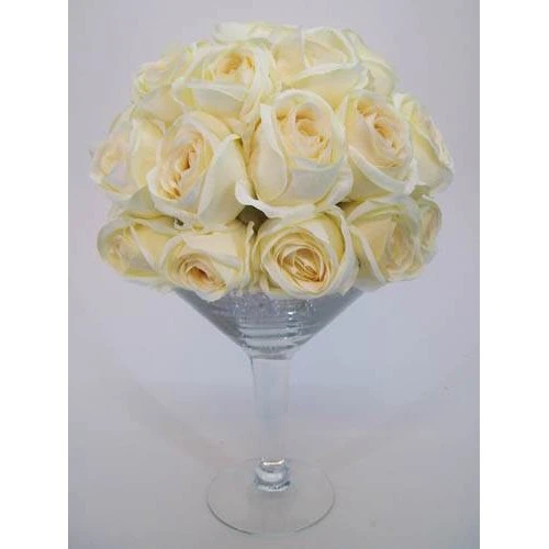 Rose Centerpiece Cream 28cm - R079 AA3
