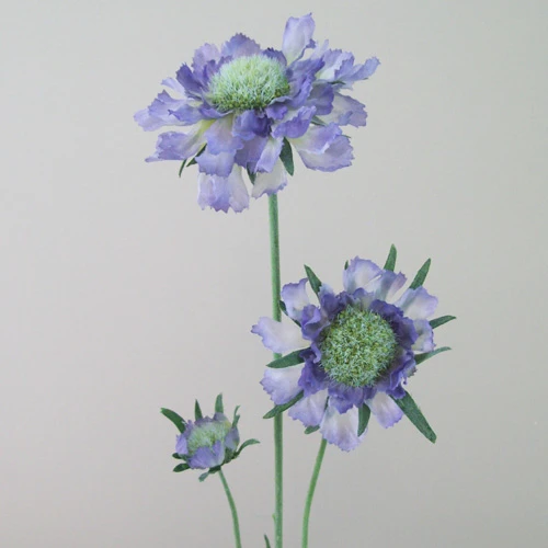Silk Scabious Flowers Blue | Artificial Scabiosa 64cm - S058 R2