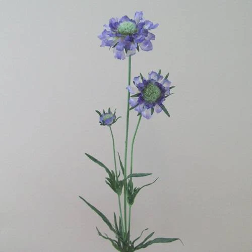 Silk Scabious Flowers Blue | Artificial Scabiosa 64cm - S058 R2