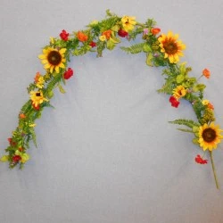 Artificial Sunflowers Garland 156cm - S038 S2