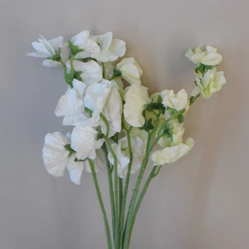 Artificial Sweet Peas Posy Cream 42cm - S021 JJ2