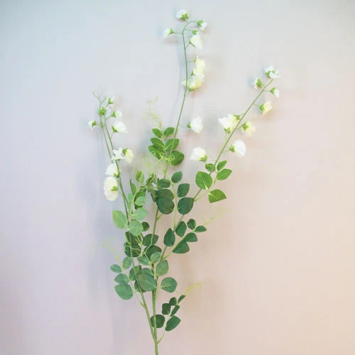 Extra Long Artificial Sweet Peas Stem Cream - S114 