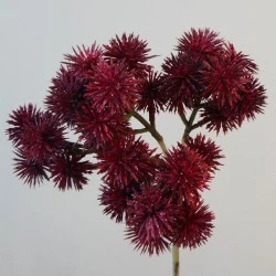 Artificial Echinops Thistles Burgundy 40cm - E003 H3