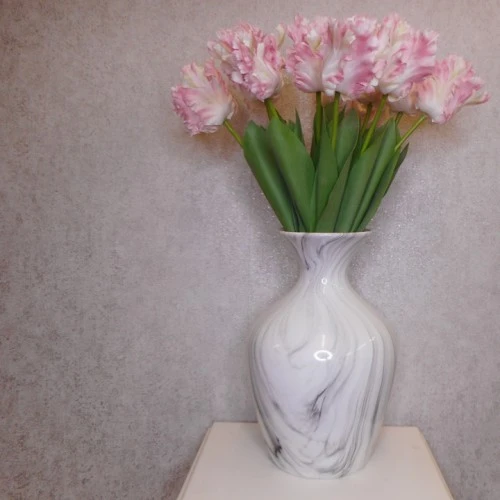 Artificial Parrot Tulips Pale Pink 64cm  - T021 BX8
