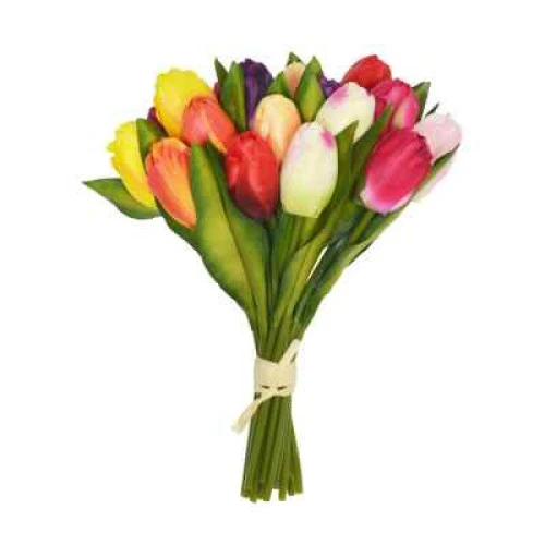 Artificial Tulips Bundle 18 Stems Mixed 30cm - T041 O4