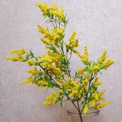 Artificial Veronica Cottage Garden Flowers Yellow 87cm - V022 KK1