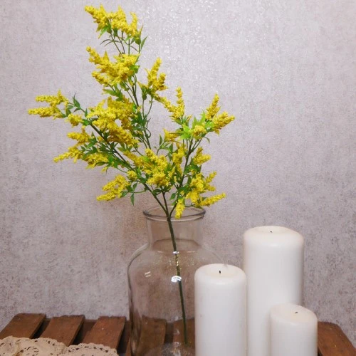 Artificial Veronica Cottage Garden Flowers Yellow 87cm - V022 KK1