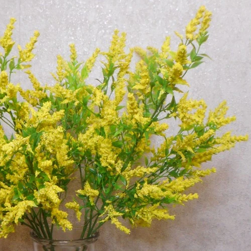 Artificial Veronica Cottage Garden Flowers Yellow 87cm - V022 KK1