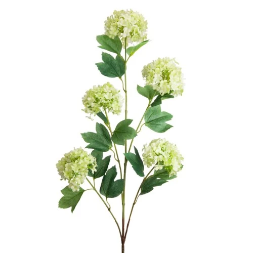 Silk Viburnum | Snowball Flowers Light Green 100cm - V011 S3