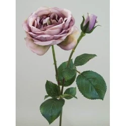 Artificial Vintage Roses Purple 48cm - R074 O4