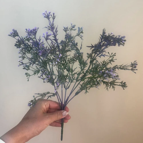 Artificial Wax Flowers Buds Lavender Purple 35cm - WAX003 DD1