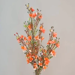Artificial Wax Flowers Orange 62cm - W012 Q3