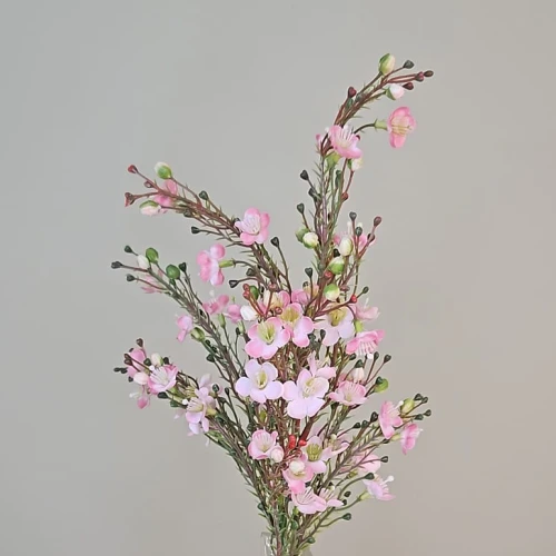 Artificial Wax Flowers Pink 62cm - W011 N4