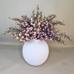 Artificial Wax Flowers Purple 62cm - W010 N4