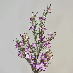 Artificial Wax Flowers Purple 62cm - W010 N4