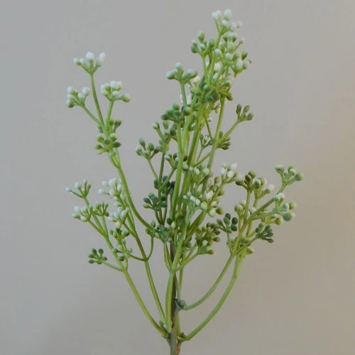 Short Stem Artificial Wax Flower Buds White 36cm - W069 II1