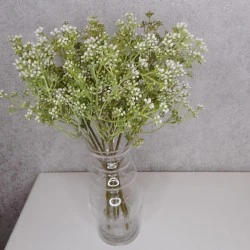 Short Stem Artificial Wax Flower Buds White 36cm - W069 II1