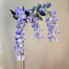 Artificial Wisteria Three Lavender Flowers 105cm - W072