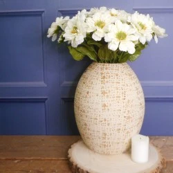 Zinnia and Bud Cream 43.5cm - Z040 S3