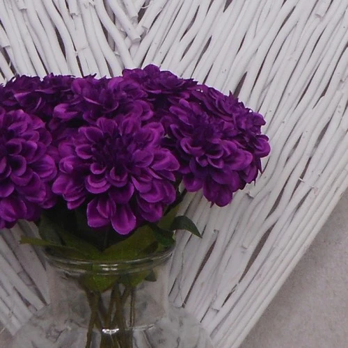 Artificial Zinnias Purple 46cm - Z011 T3