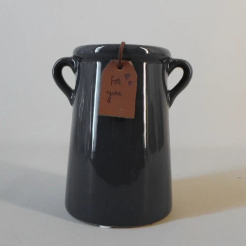 Ceramic Flower Vase Grey 14cm - VS018 8C