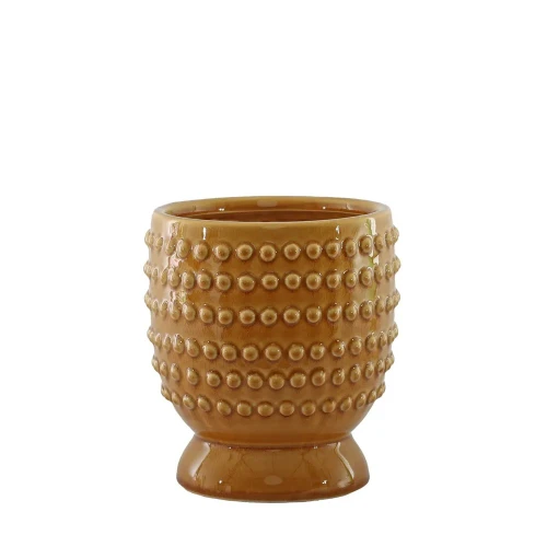 Hobart Plant Pot Cover Mustard Yellow 19cm - POT008 6B