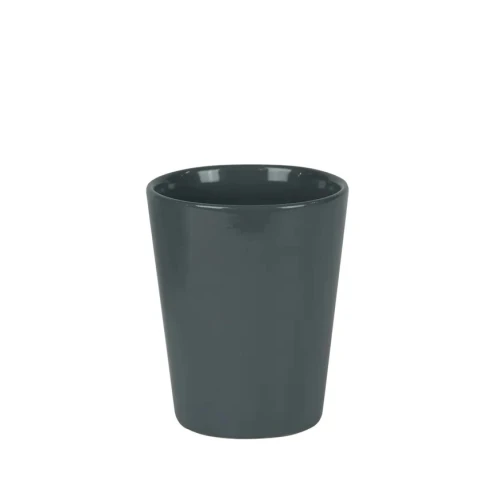 Vienna Ceramic Plant Pot Cover Grey Gloss 12cm - POT021 7C