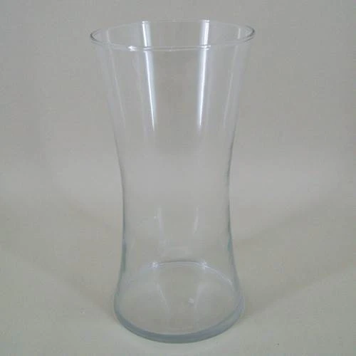 25cm Clear Glass Hand Tied Flower Vase - GL047  8D
