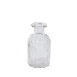 Mollie Bottle Flower Vase Clear 10cm - GL039 1C