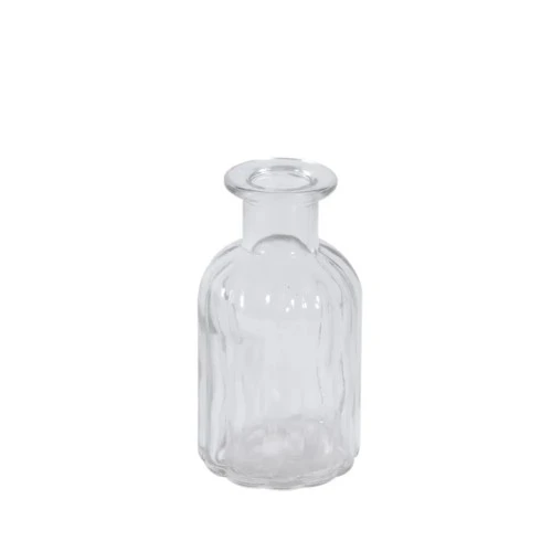 Mollie Bottle Flower Vase Clear 10cm - GL039 1C