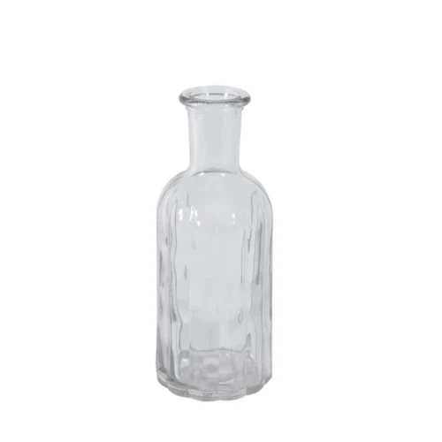 Mollie Bottle Flower Vase Clear 13cm - GL067 10D