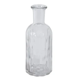 Mollie Bottle Flower Vase Clear 19cm - GL070 