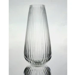 Ribbed Glass Florentine Vase 30cm - GL148 4C