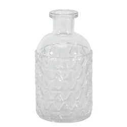 Romagna Bottle Flower Vase Clear 13cm - GL095 11C
