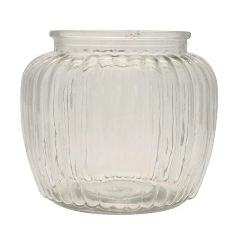 Ribbed Glass Vase 13cm - GL086 11A