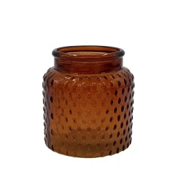 Pickwick Glass Bobble Vase Honey Brown 11cm - GL212 1D