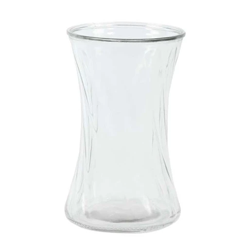 20cm Curling Hand Tied Flower Vase Recycled Glass - GL026 7C