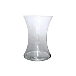 20cm Clear Glass Hand Tied Flower Vase - GL085  7D